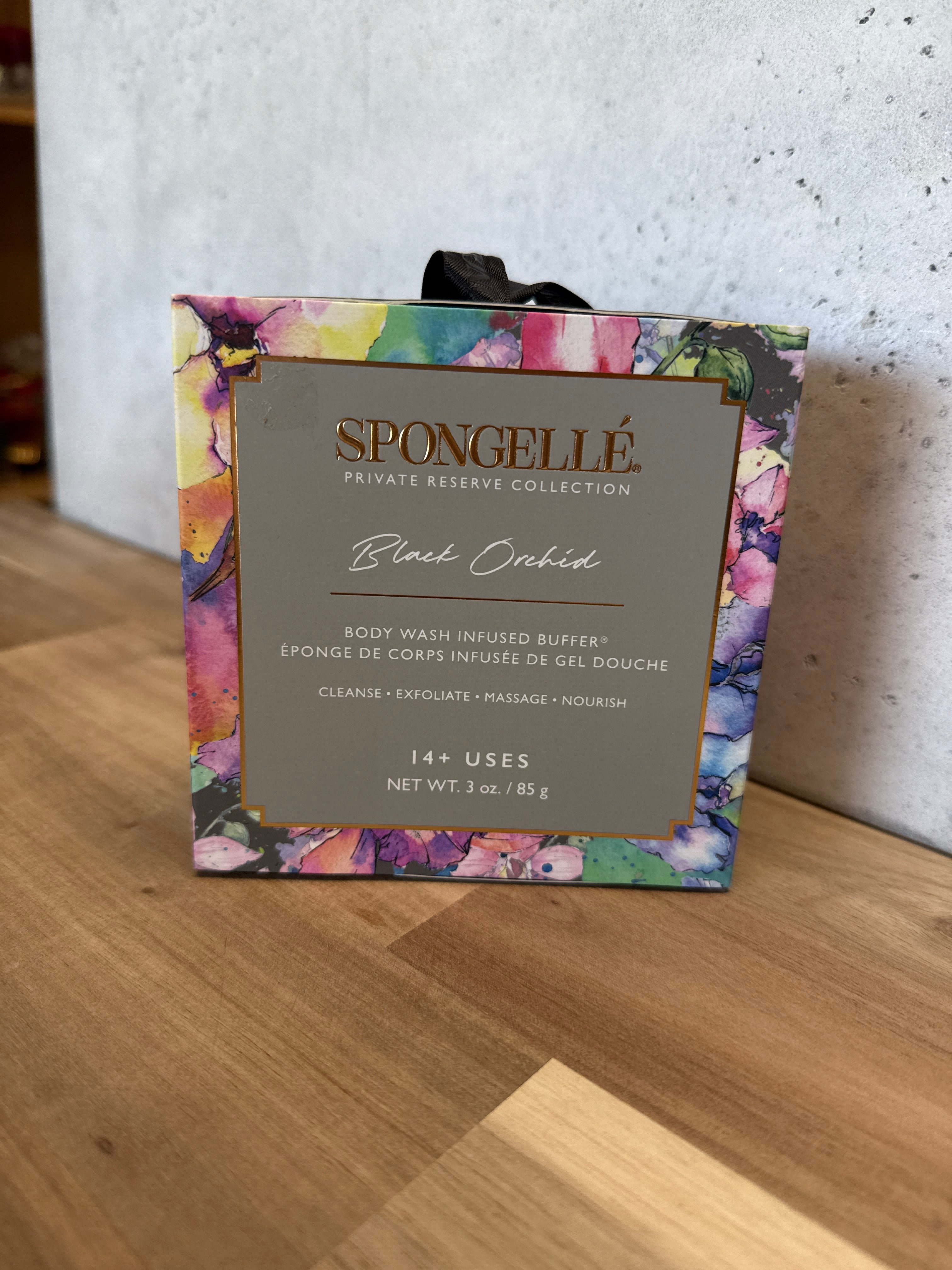 SPONGELLE BLACK ORCHID BOXED FLOWER