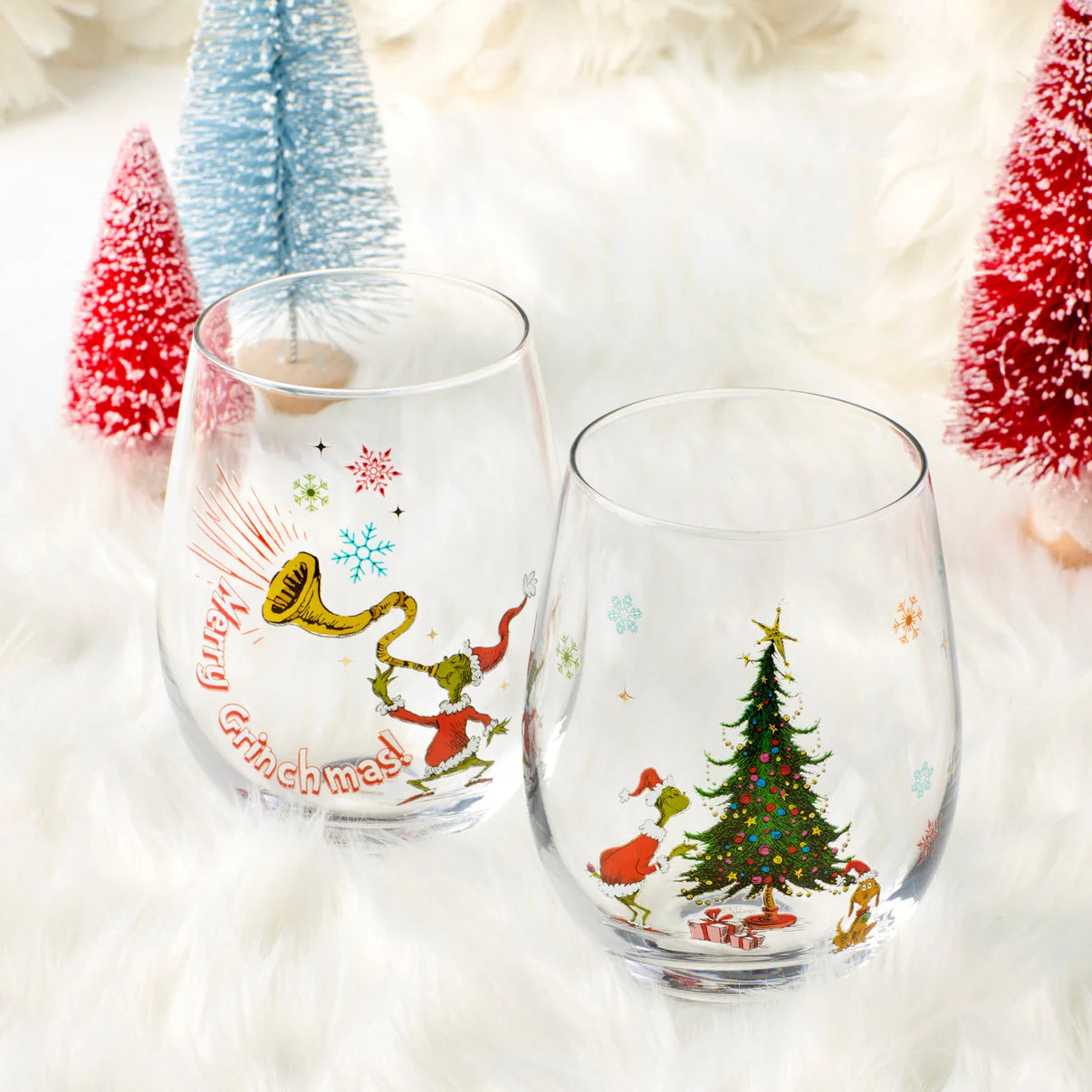 GRINCHMAS GLASS TUMBLERS SET/4
