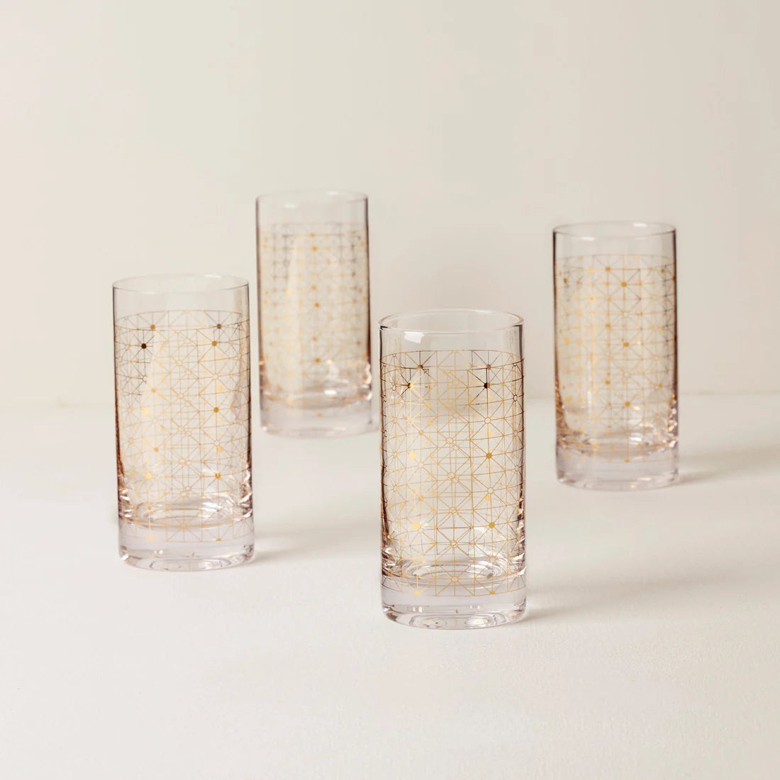 LENOX TUSCANY CLASSICS GOLD DUST HIGHBALL GLASSES