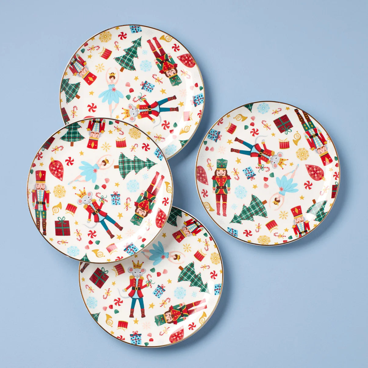NUTCRACKER BALLET PLATES SET/4