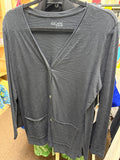 ESCAPE BY HABITAT COTTON SLUB CARDI BLACK