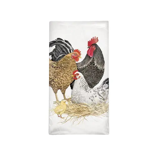 Chicken Family Bagged Towel