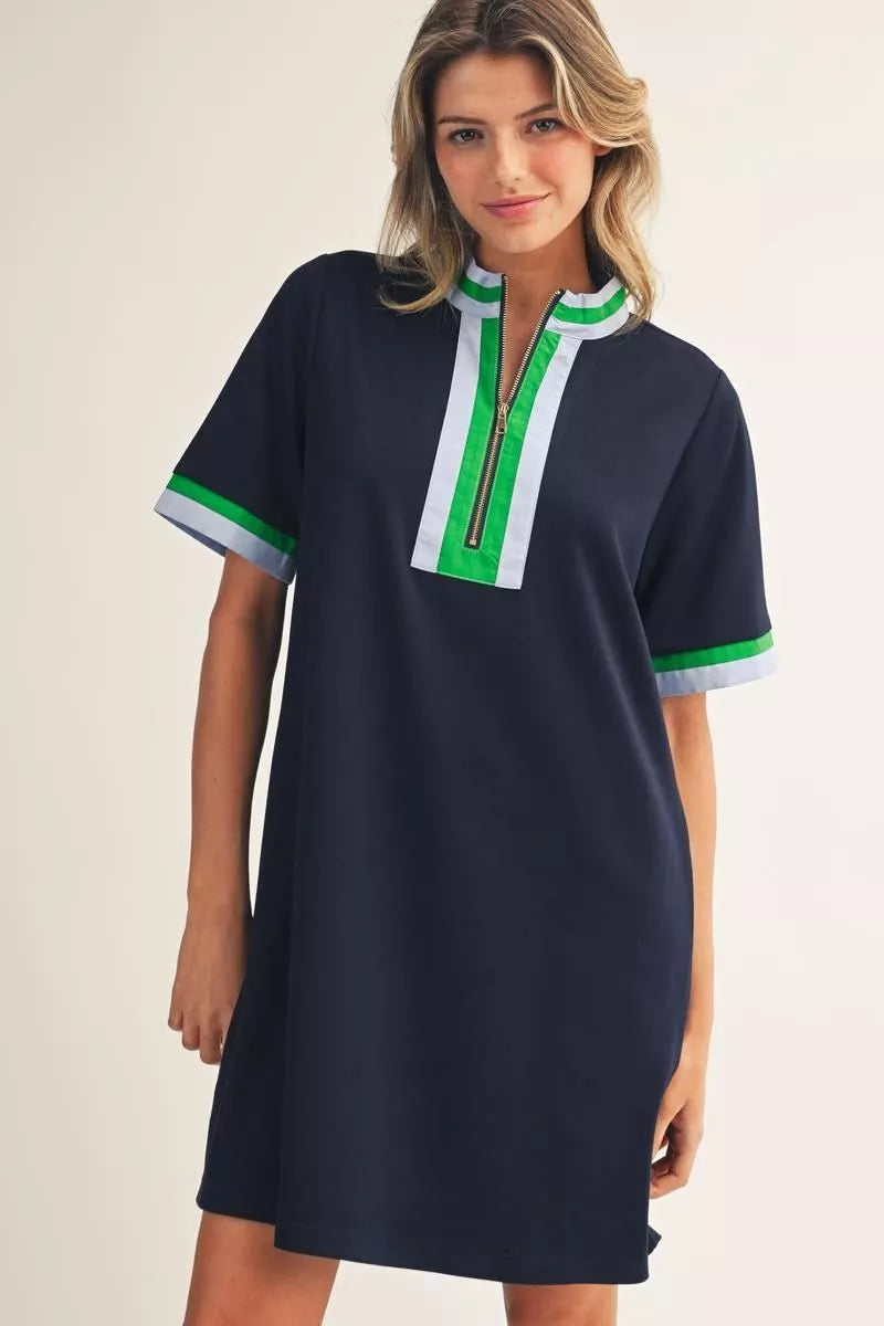 NAVY STRIPE DRESS