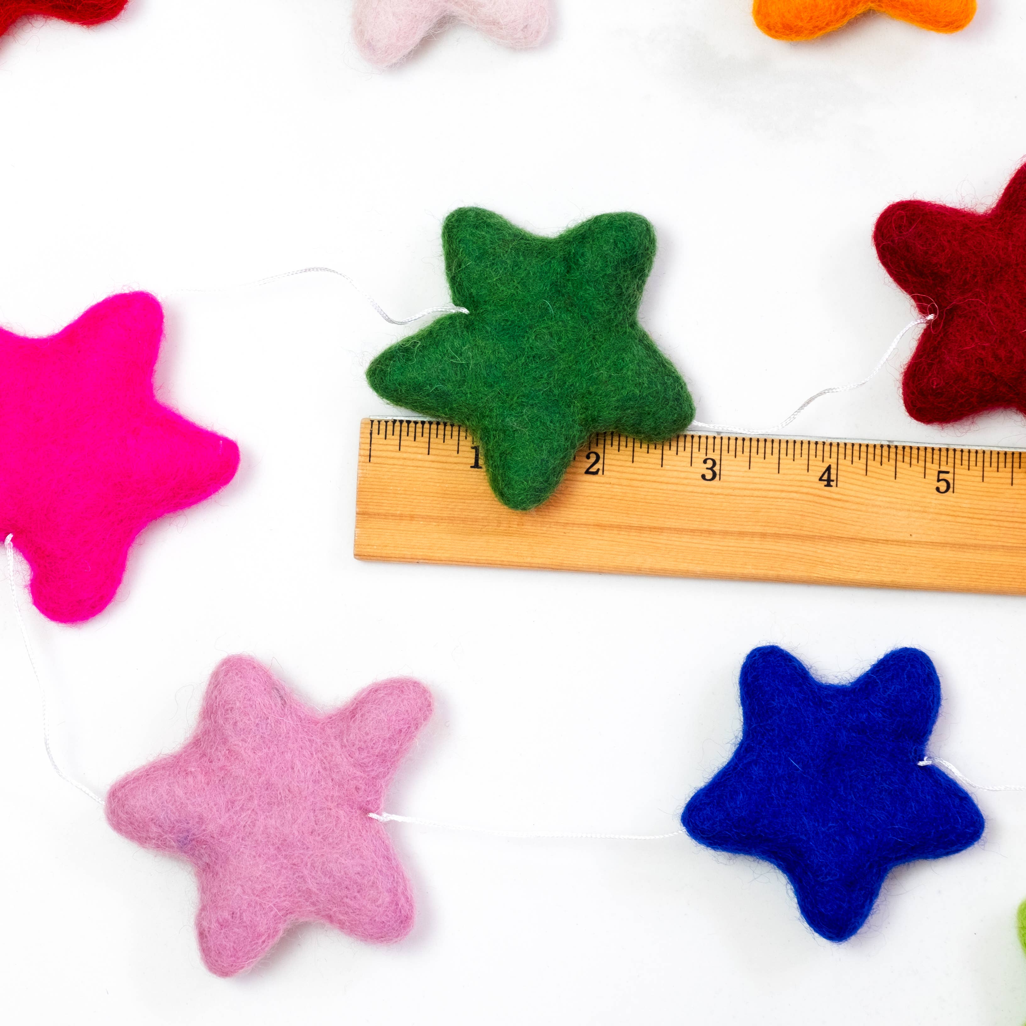 Multicolor Stars Felt Garland