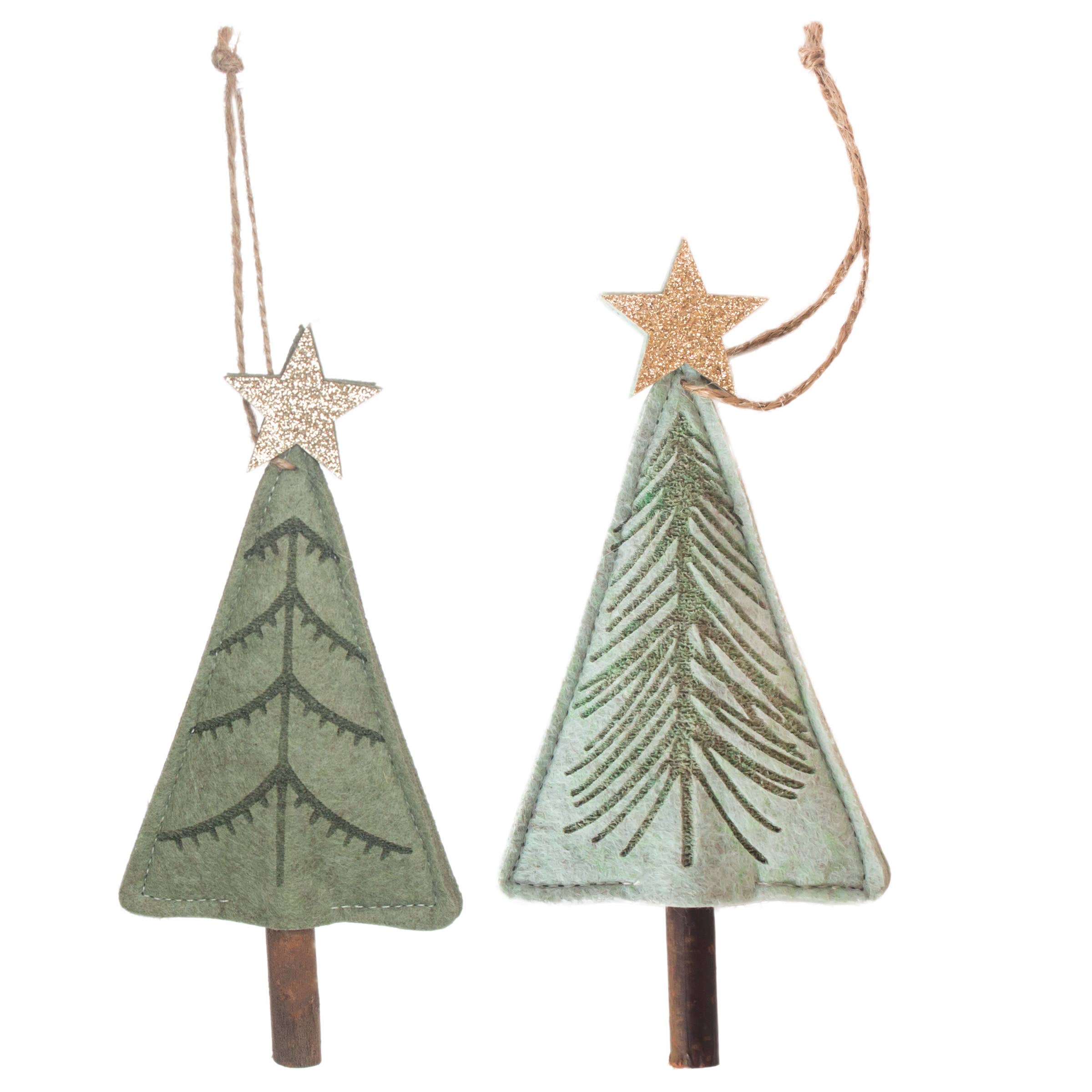 8" Felted Tree Ornaments