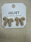 PEARL BOW EARRINGS - CREAM/GOLD