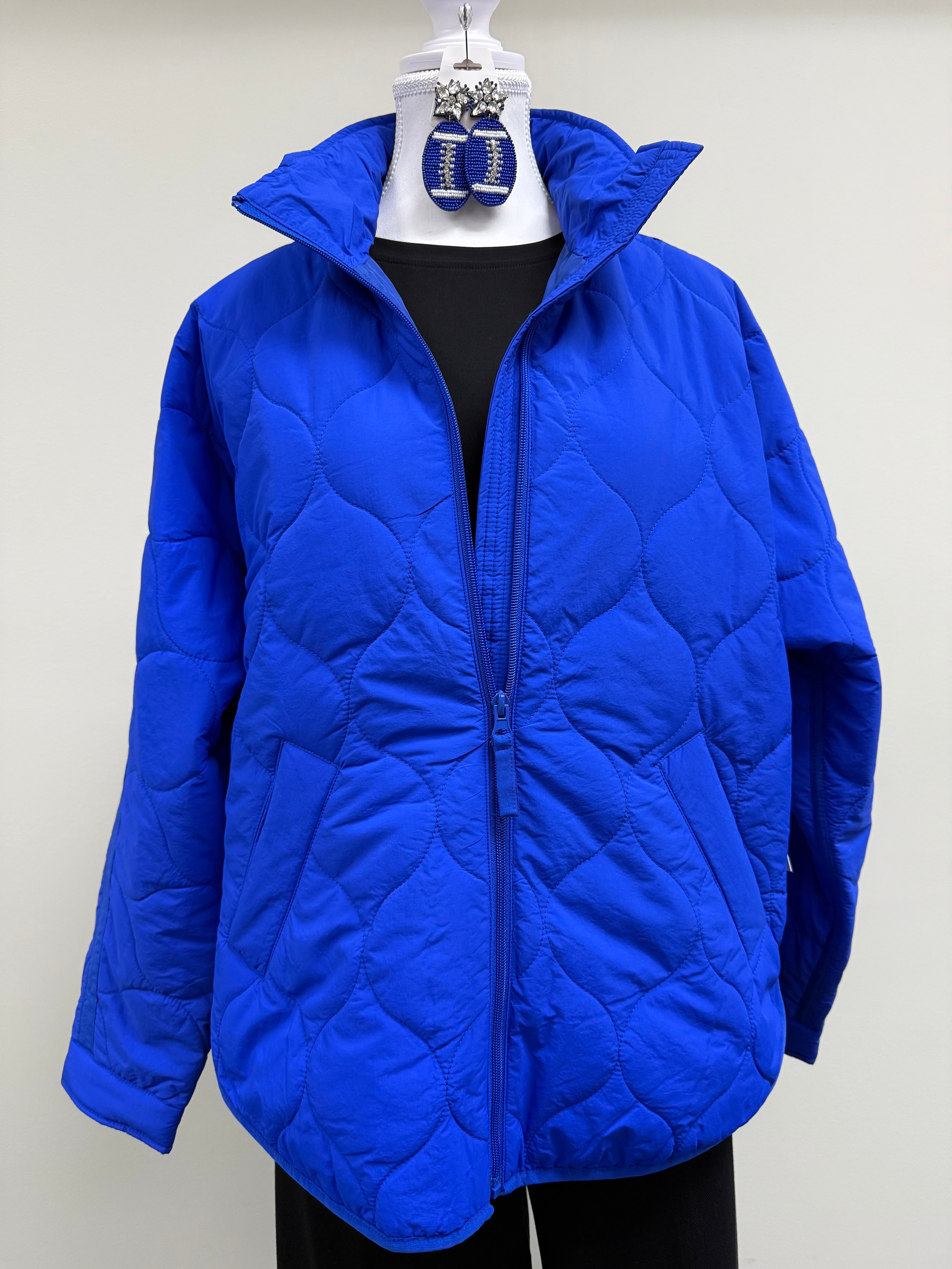 QUILTED JACKET LAPISBLUE