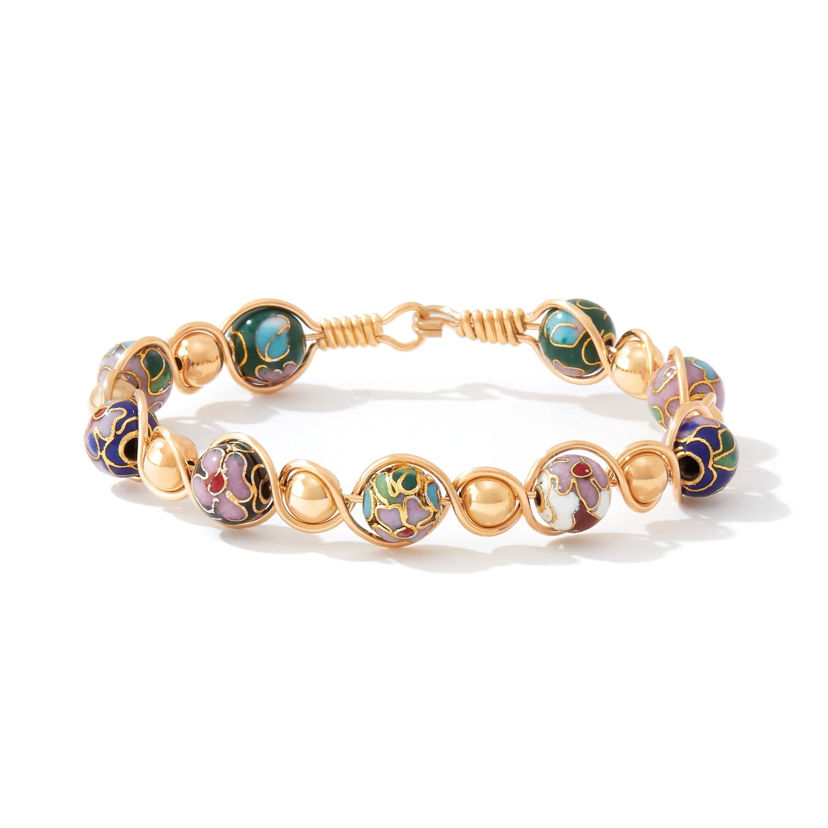 Cloisonne Bracelet - 14K Gold Artist Wire / 7" - M