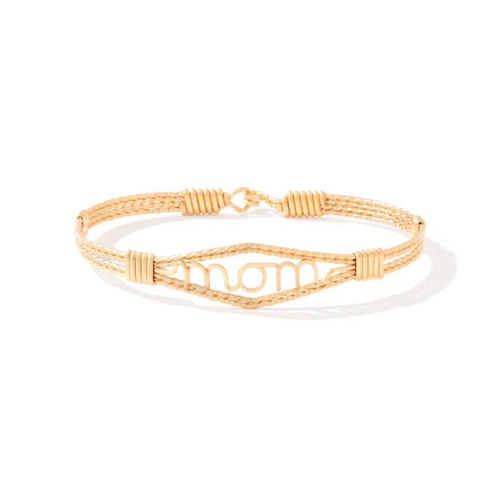 RONALDO DESIGNER JEWELRY "MOM" BRACELET GOLD
