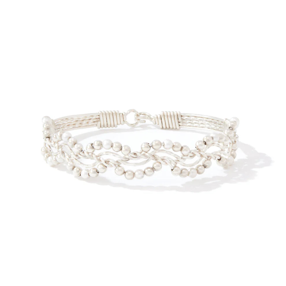 RONALDO JEWELRY FORGET ME NOT CRYSTAL PEARL BRACELET