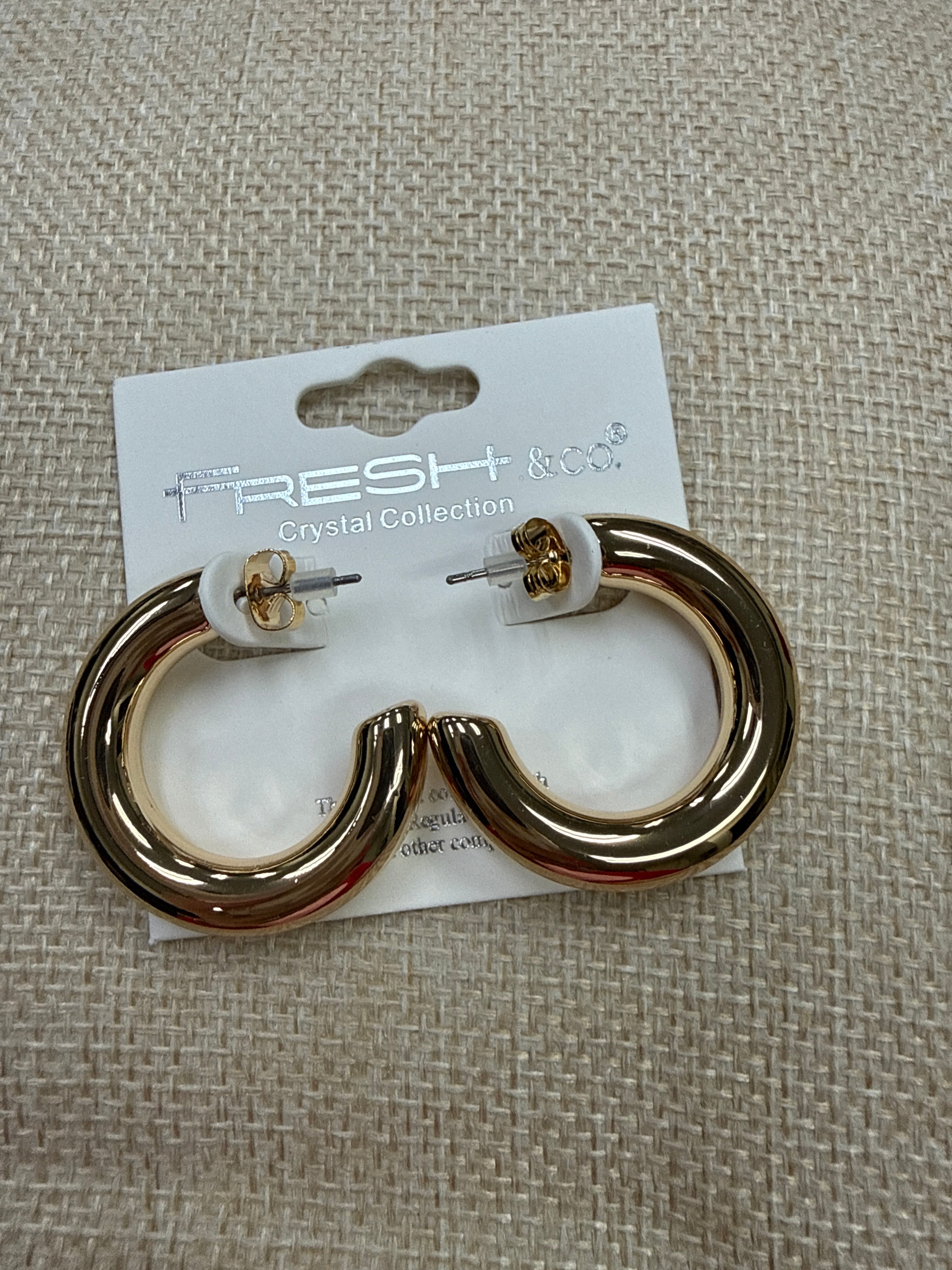 TUBE GOLD HOOPS