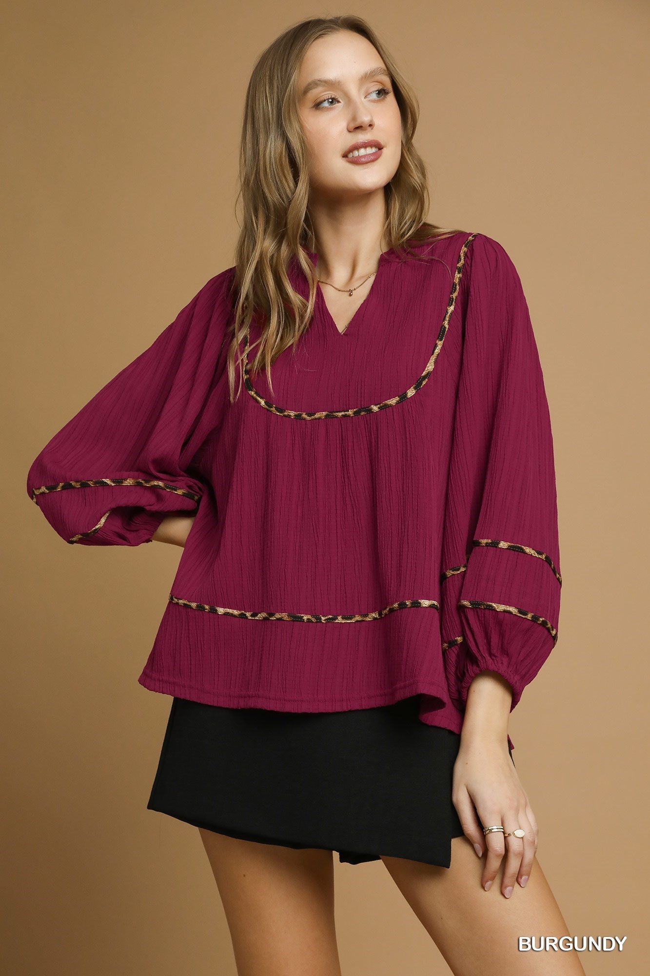 BURGUNDY BLOUSE