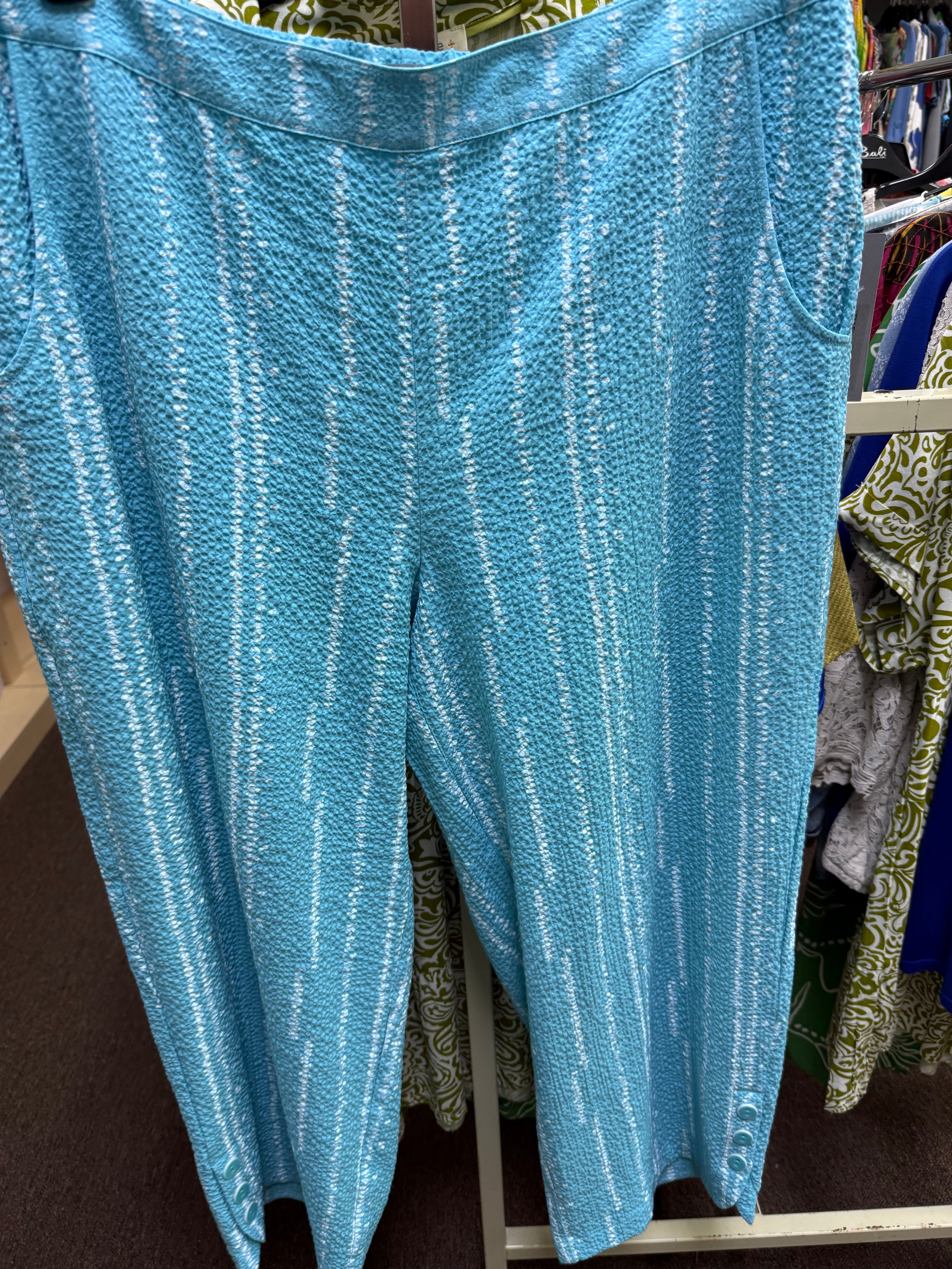 HABITAT CRINKLE CREPE BUD TULIP HEM CROP PANT MALIBU