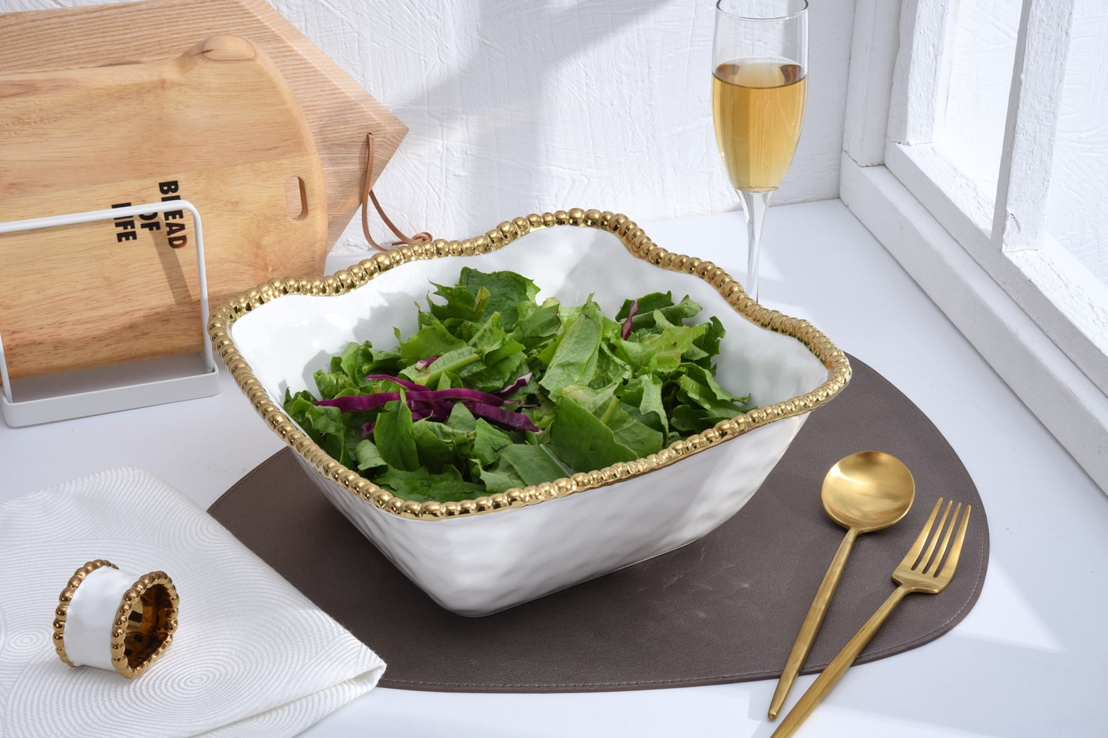 PAMPA BAY LG SQUARE SALAD BOWL