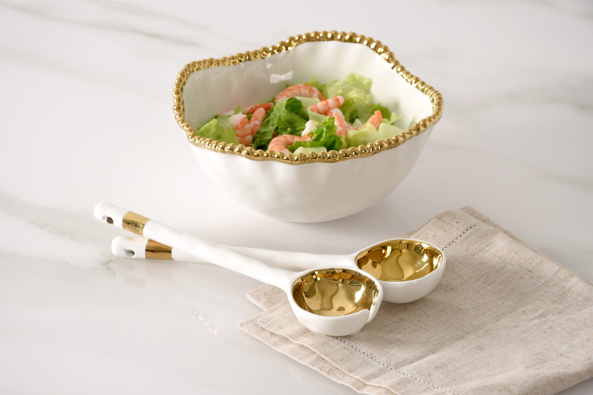 SALAD SERVER GOLD SET