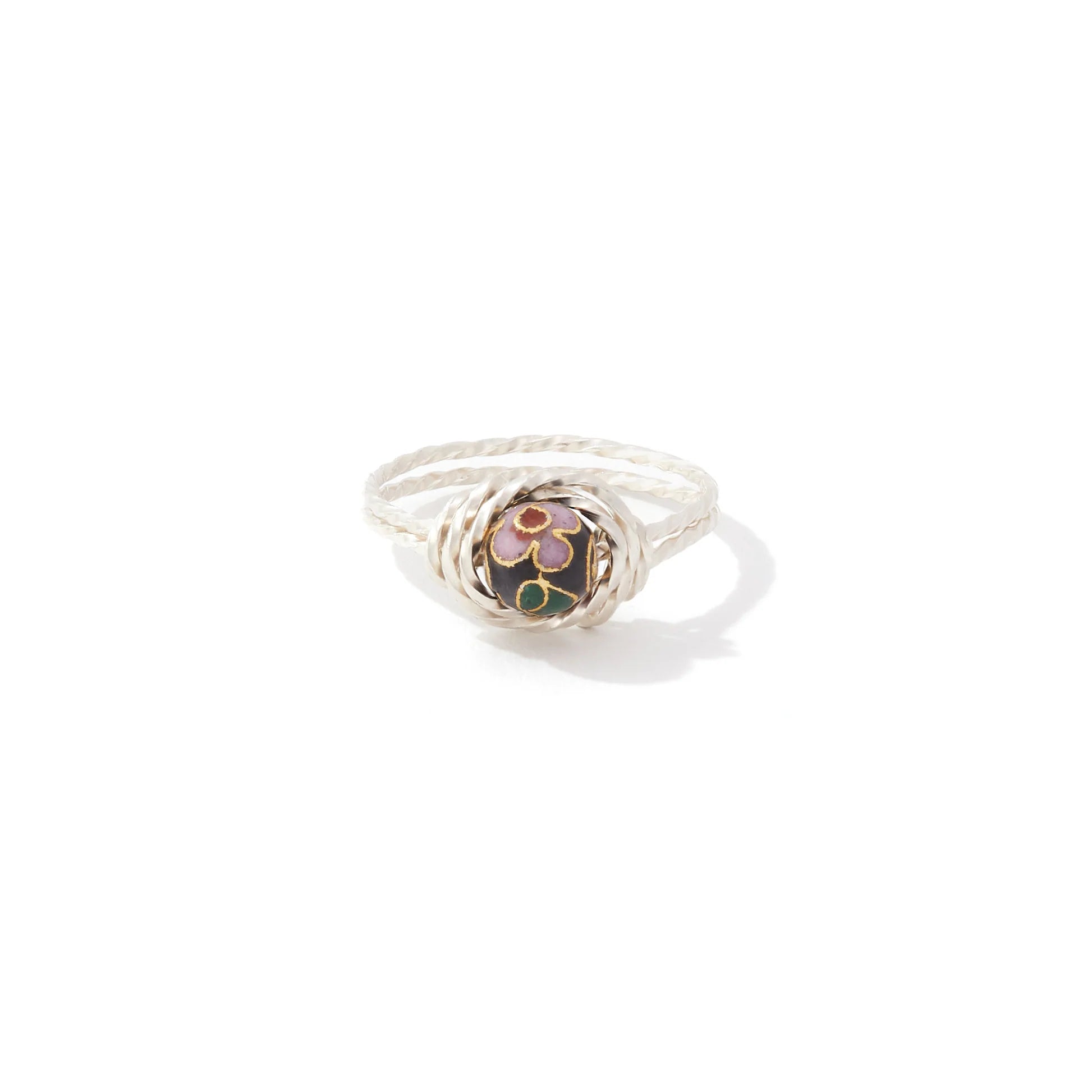 CLOISONNE RING - BLACK