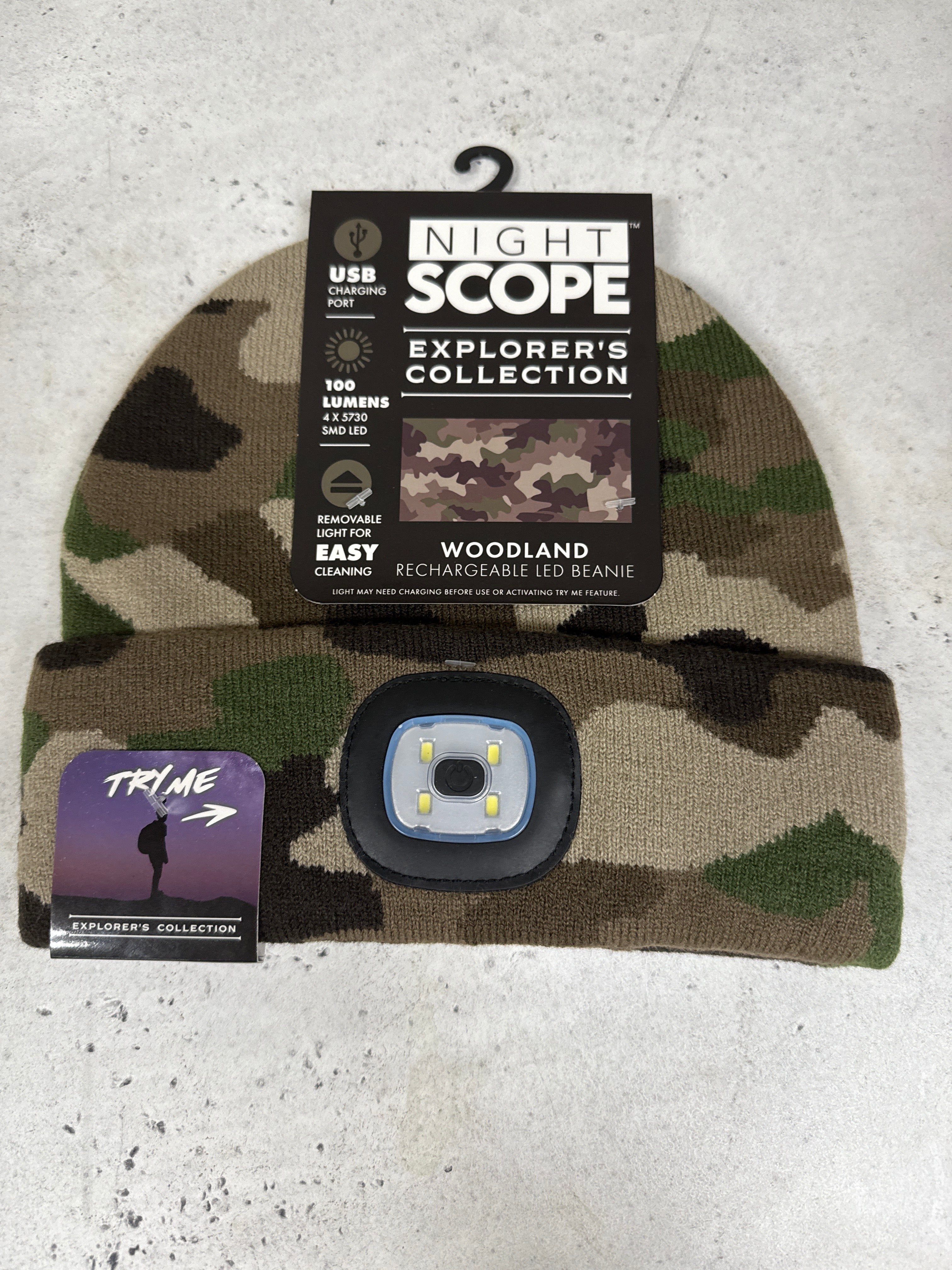 NIGHT SCOPE LED  BEANIE WOOD