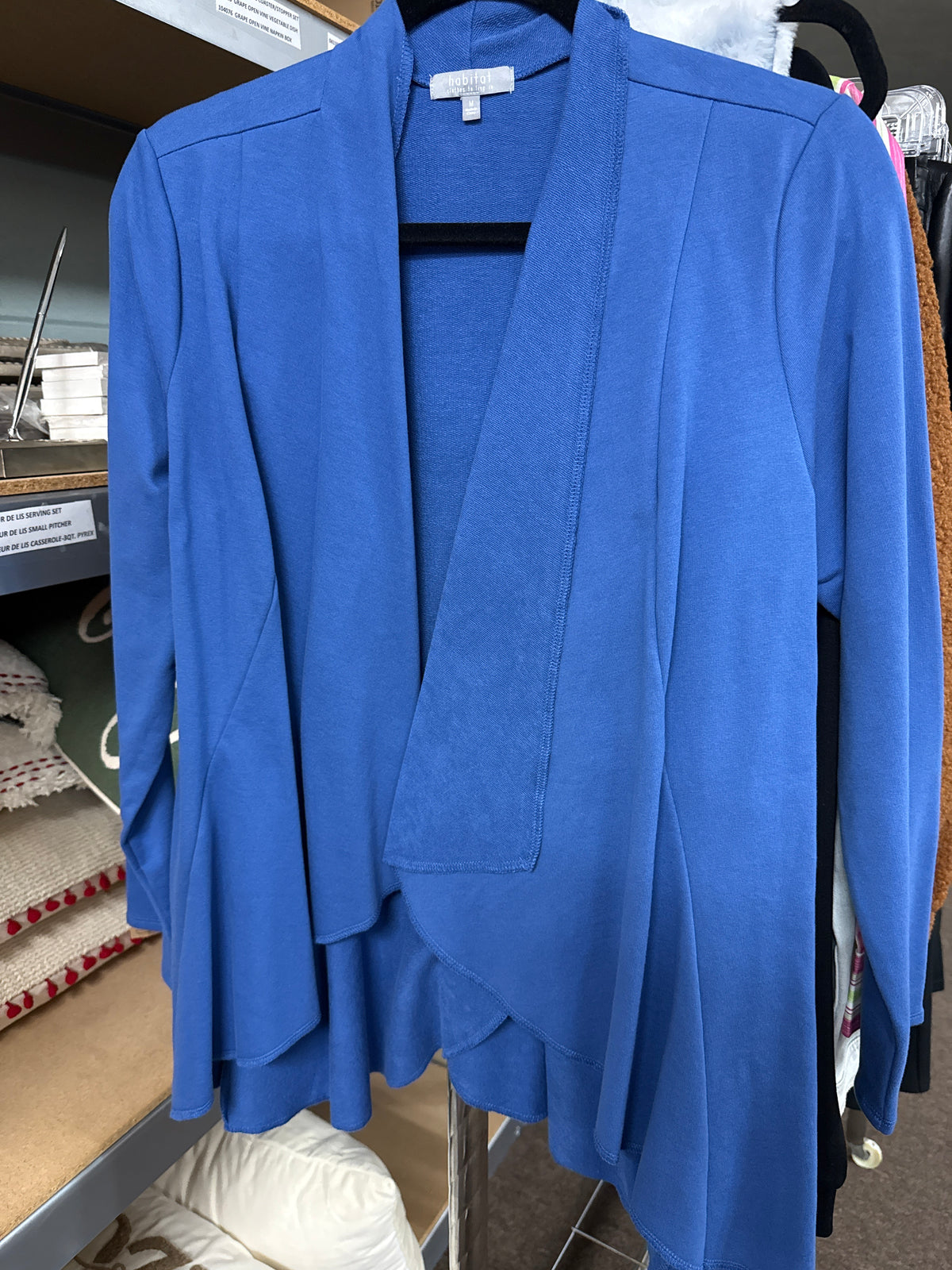 HABITAT FRENCH TERRY DRAPE FRONT JACKET