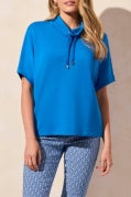 FUNNEL NECK TOP W/DRAWCORD RIVIERA