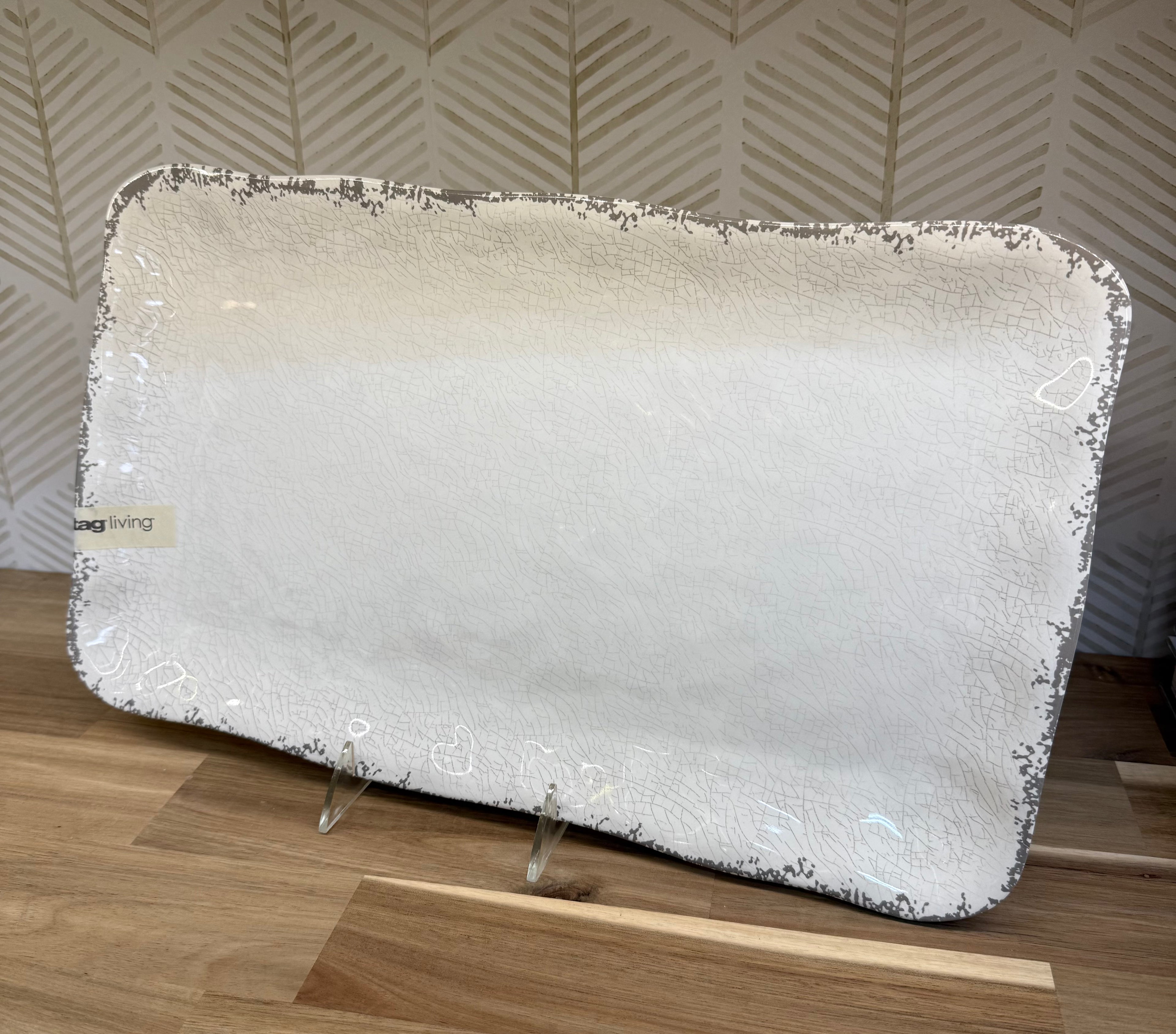MELAMINE VERANDA  IVORY RECTANGULAR PLATTER