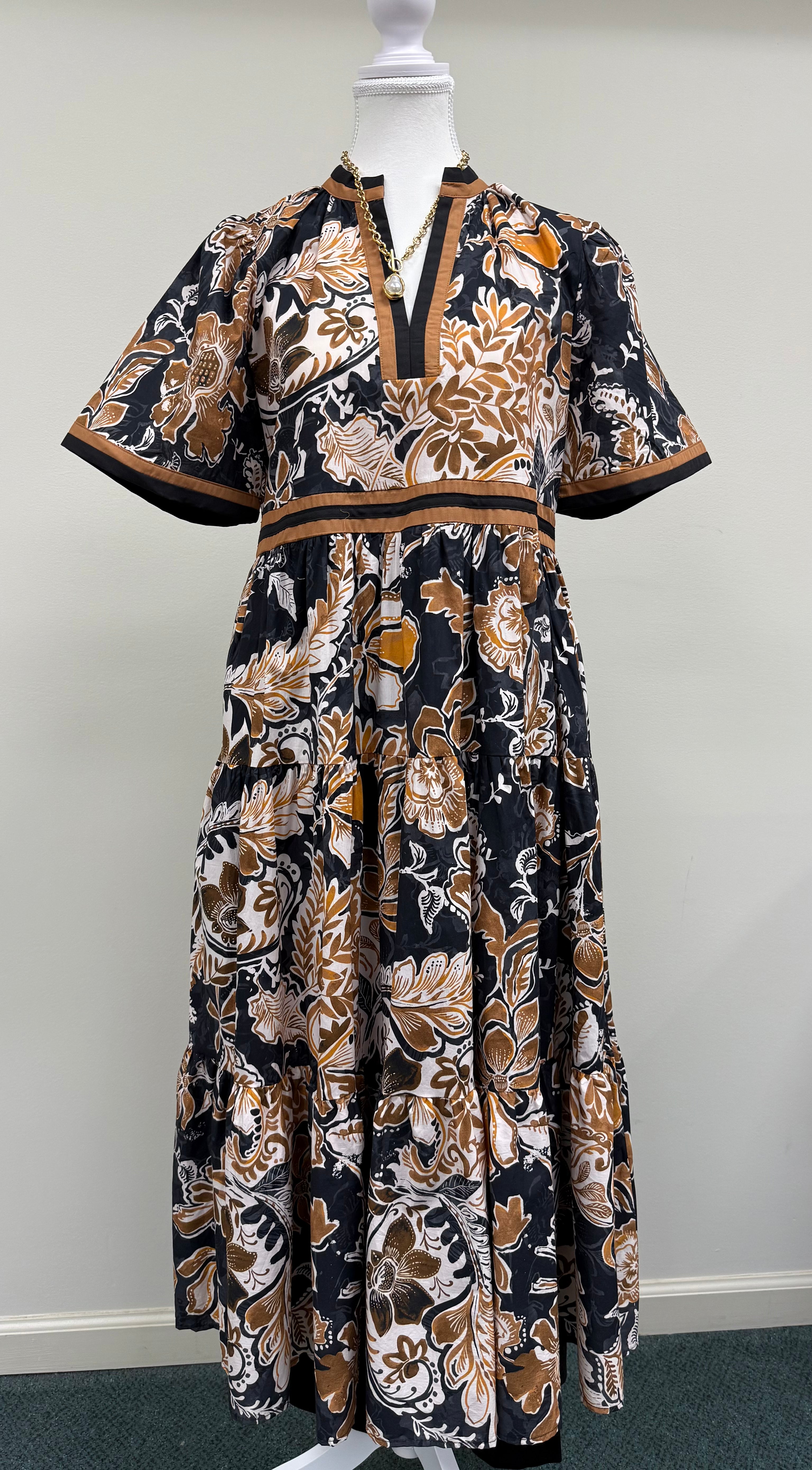 MIDI FLORAL DRESS PLUS