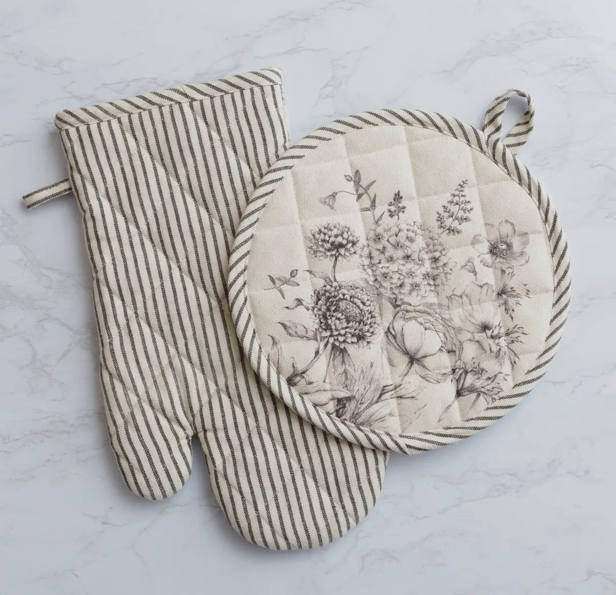 OVEN MITT AND POT HOLDER- 2PC