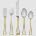 VINTAGE JEWEL w/ GOLD 5PPS FLATWARE