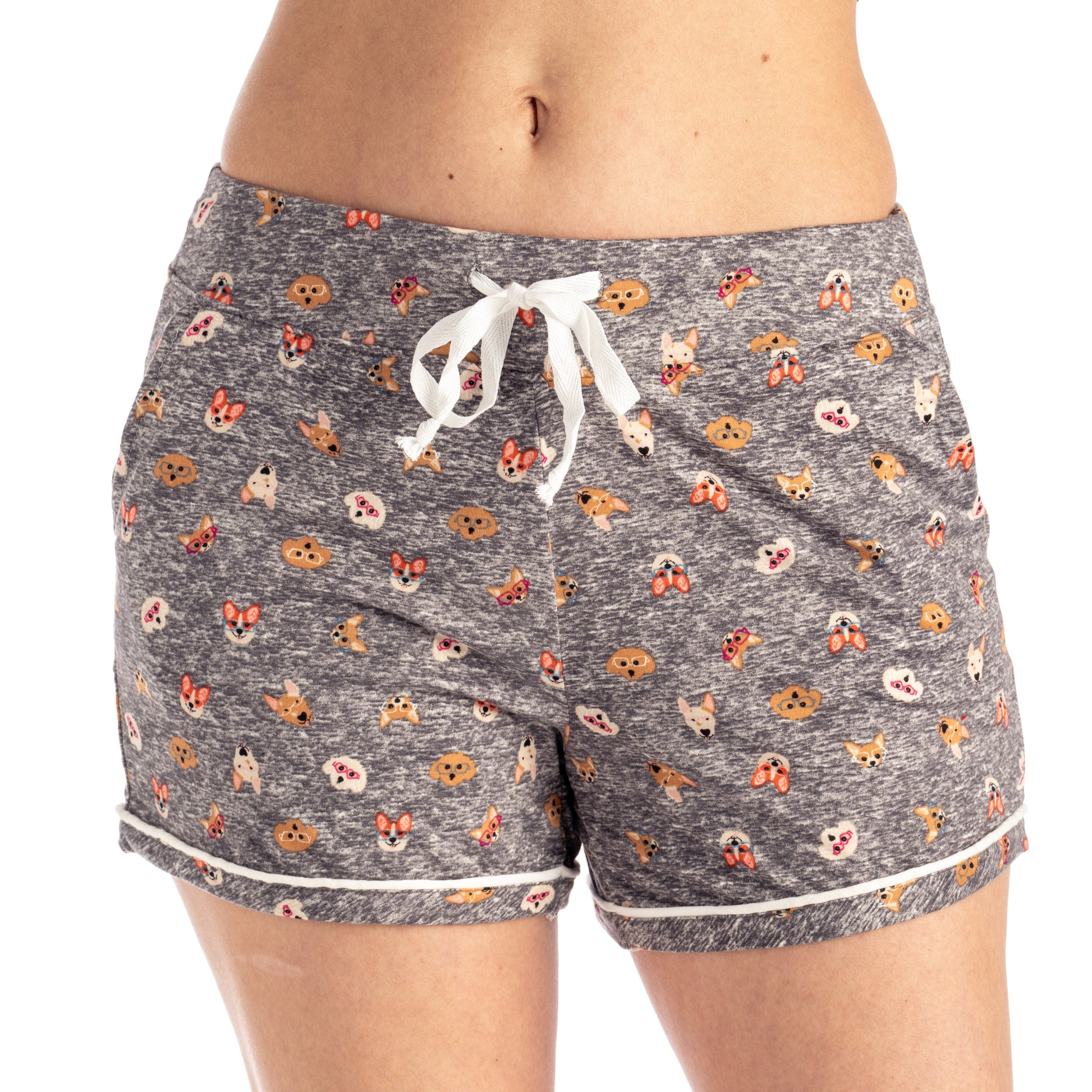 HELLO MELLO RUFF MORNING LOUNGE SHORTS  - SIZE:SMALL/MEDIUM