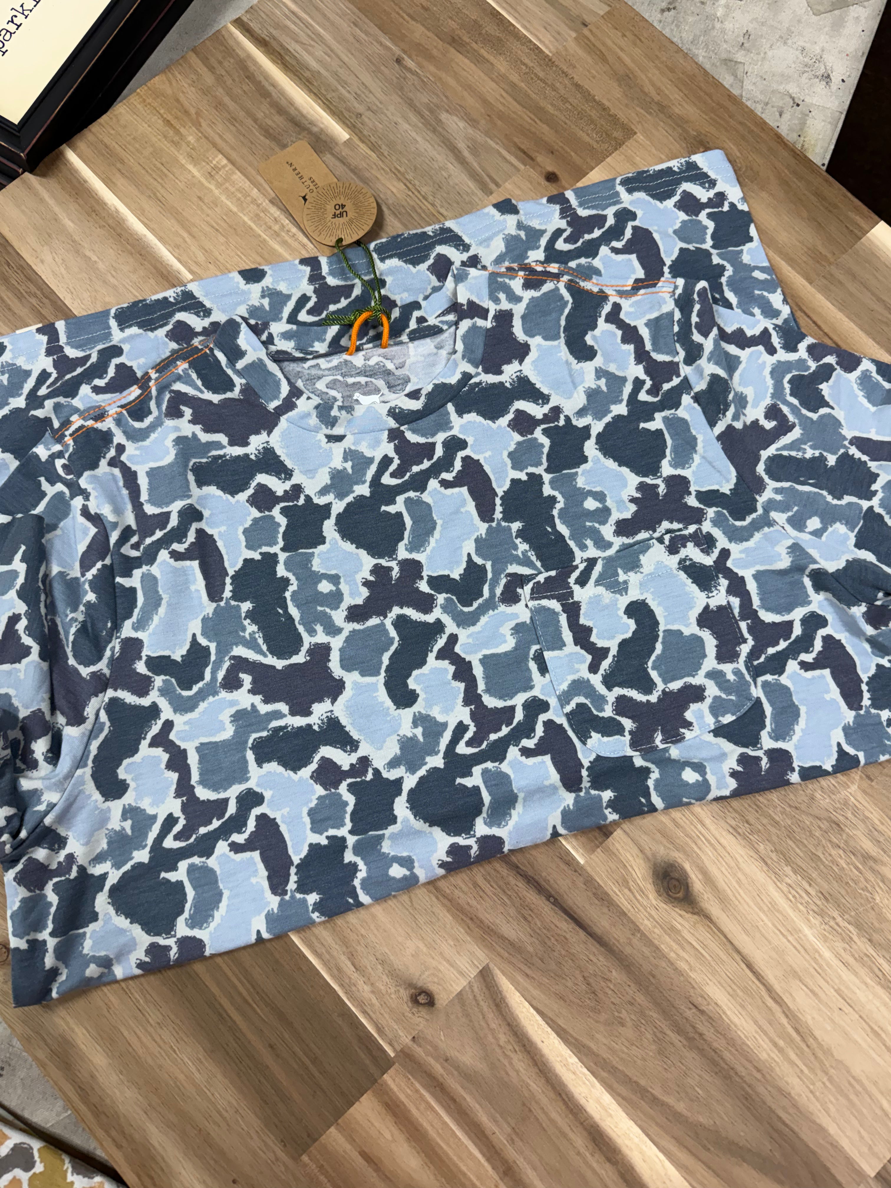 SS MENS CAMO TEE BLUE