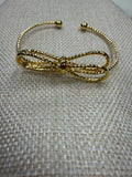 TEXTURED BOW CUFF BRACELET
