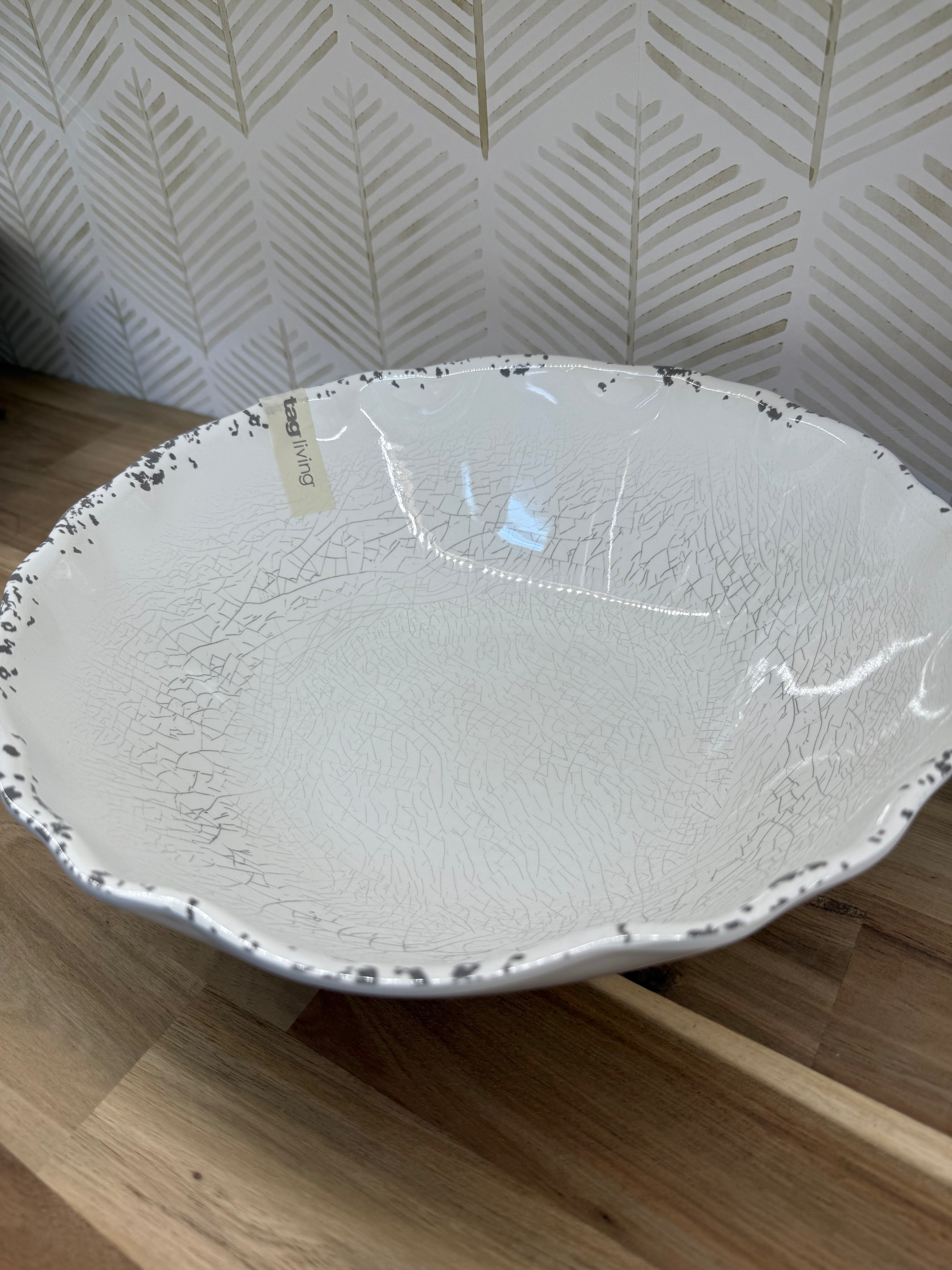 MELAMINE IVORY SERVING BOWL
