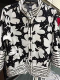 BLACK FLORAL BELL SLEEVE
