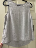 HABITAT LINEN SIDE BUTTON TANK GULL - SIZE:SMALL