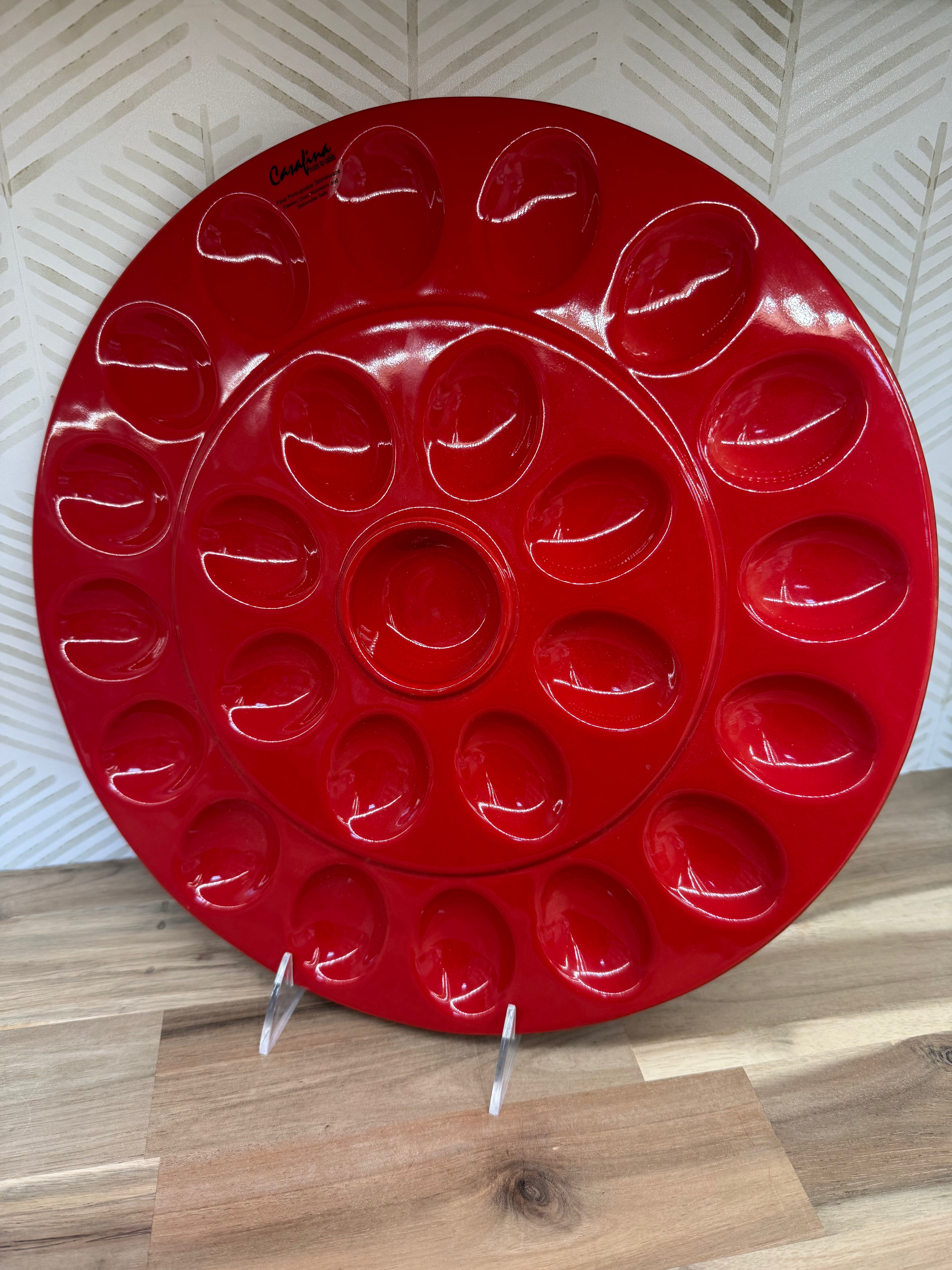 EGG PLATTER RED