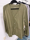 ESCAPE BY HABITAT COTTON SLUB CARDI OLIVE