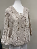 Woven Lace V-Neck Popover