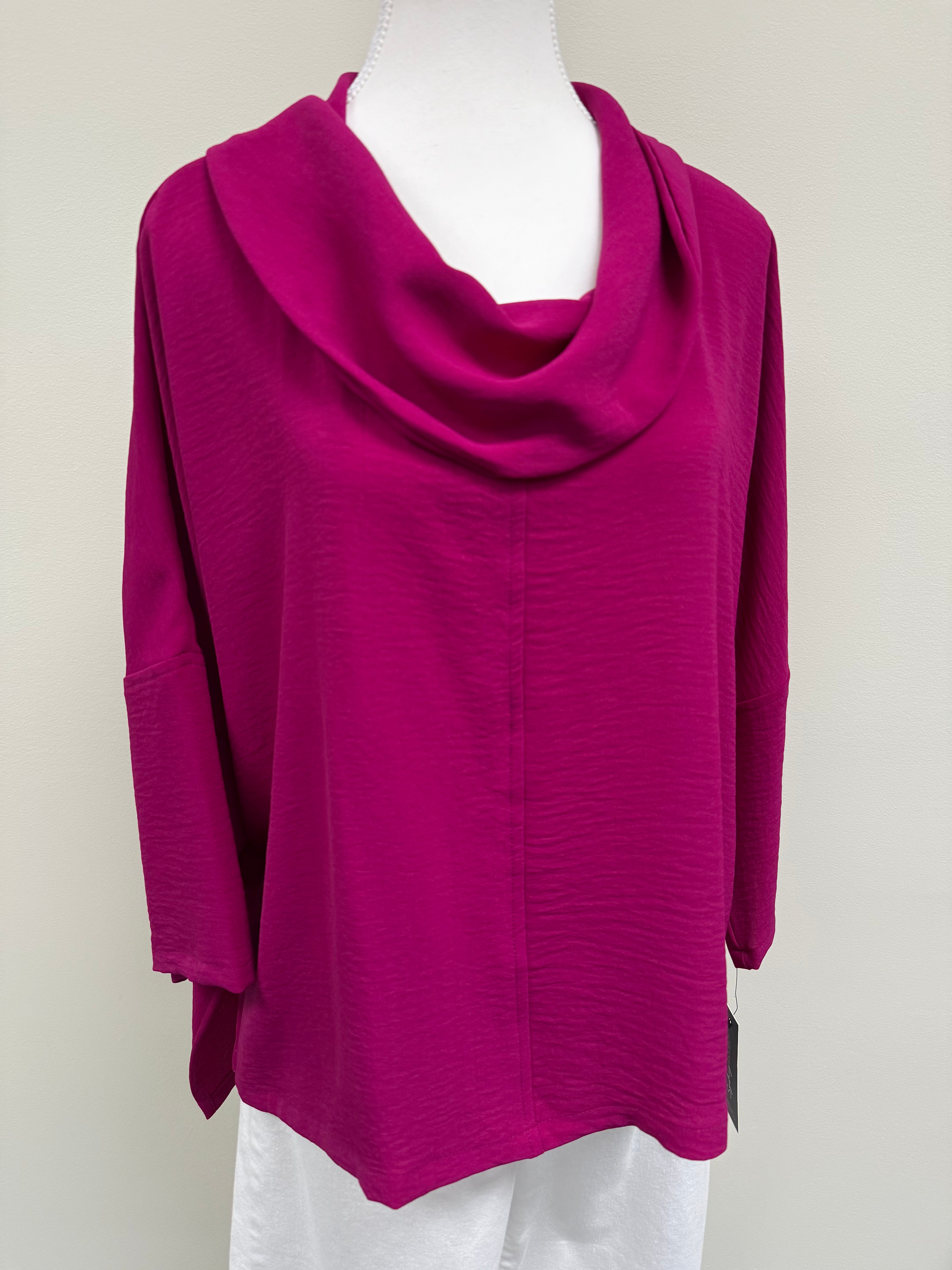 SYDNEY PROJECT AIR FLOW TUNIC BLACK - MAGENTA  AIR FLOW TOP:LARGE