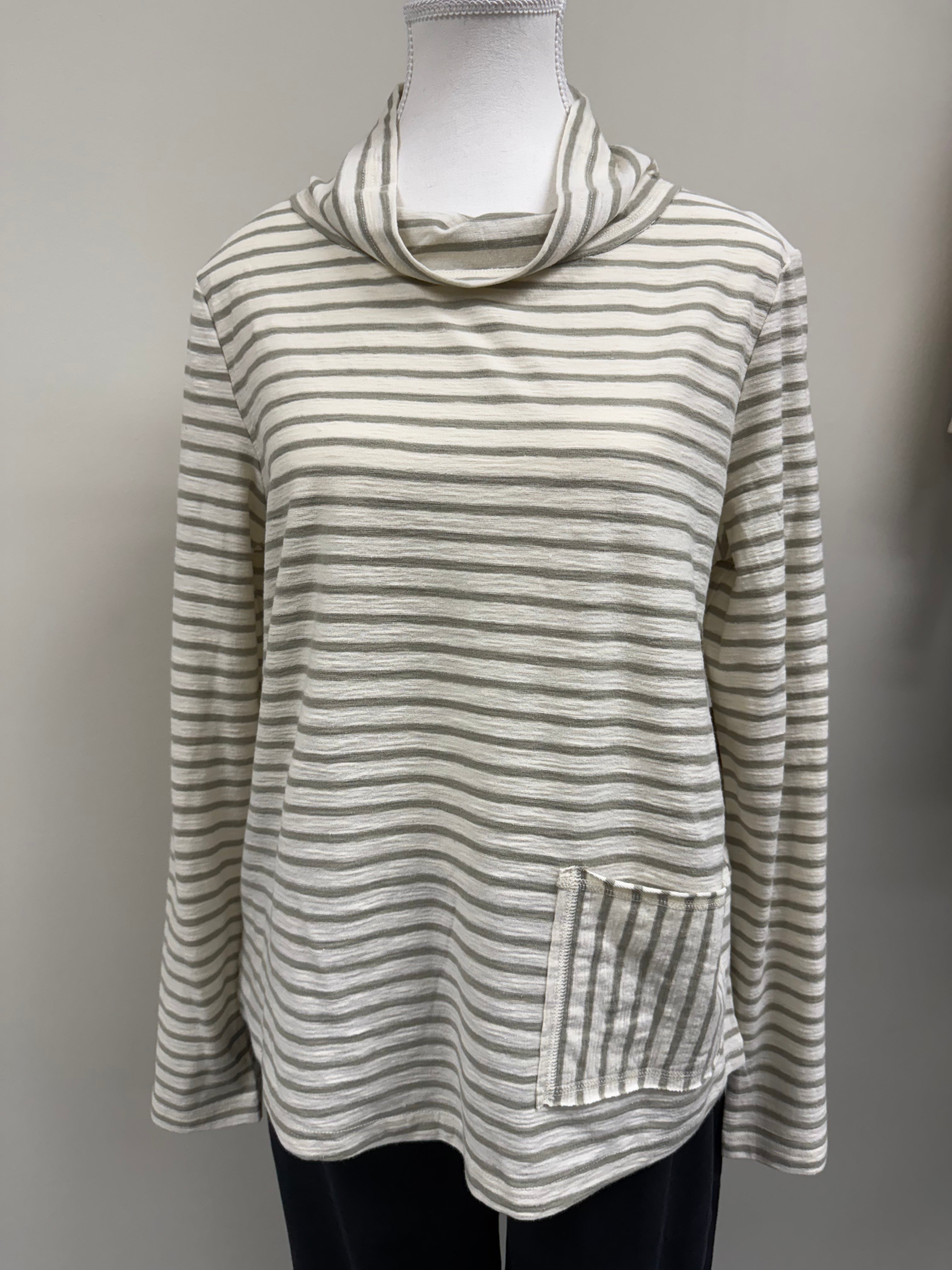 STRIPE CHILL FUNNEL NECK