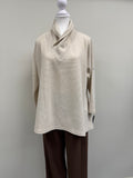 SEERSUCKER CRISS CROSS TUNIC OATMEAL