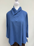 SEERSUCKER CRISS CROSS TUNIC DENIM