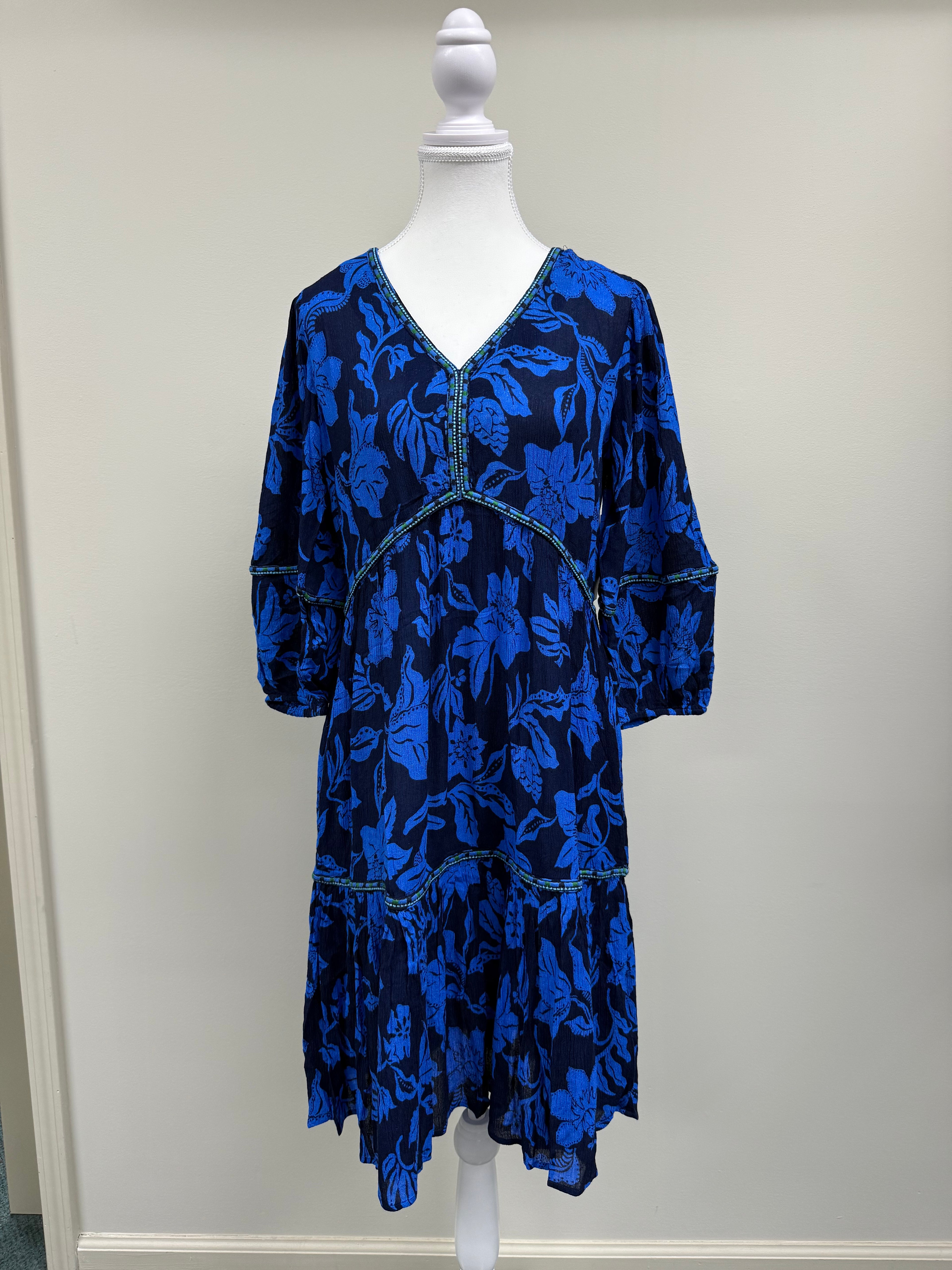 DRESS W/EMBROIDERY NIGHTFALL