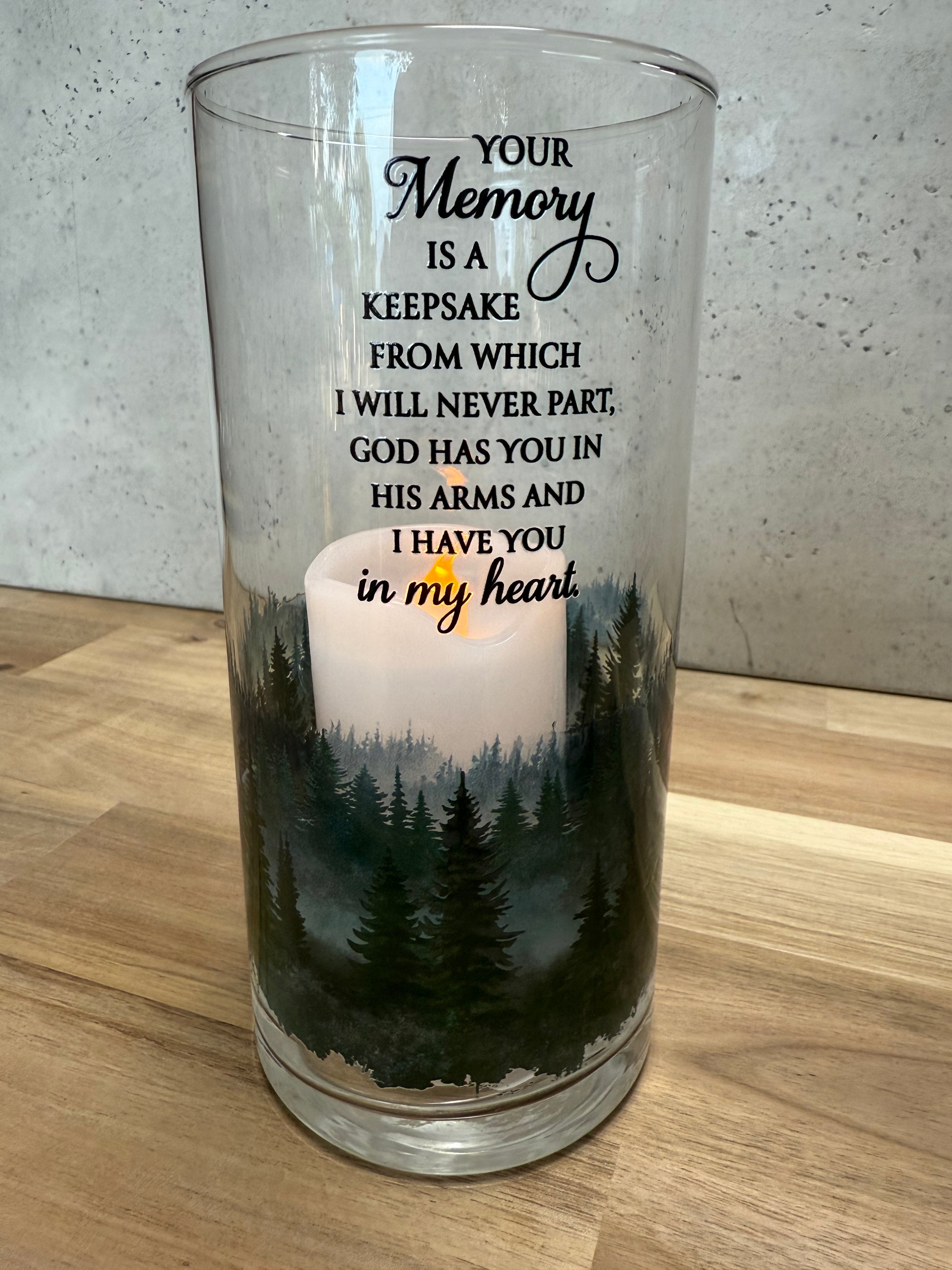MEMORY KEEPSAKE HURRICANE CANDLE