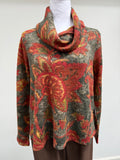 PAISLEY COWL KNIT TOP