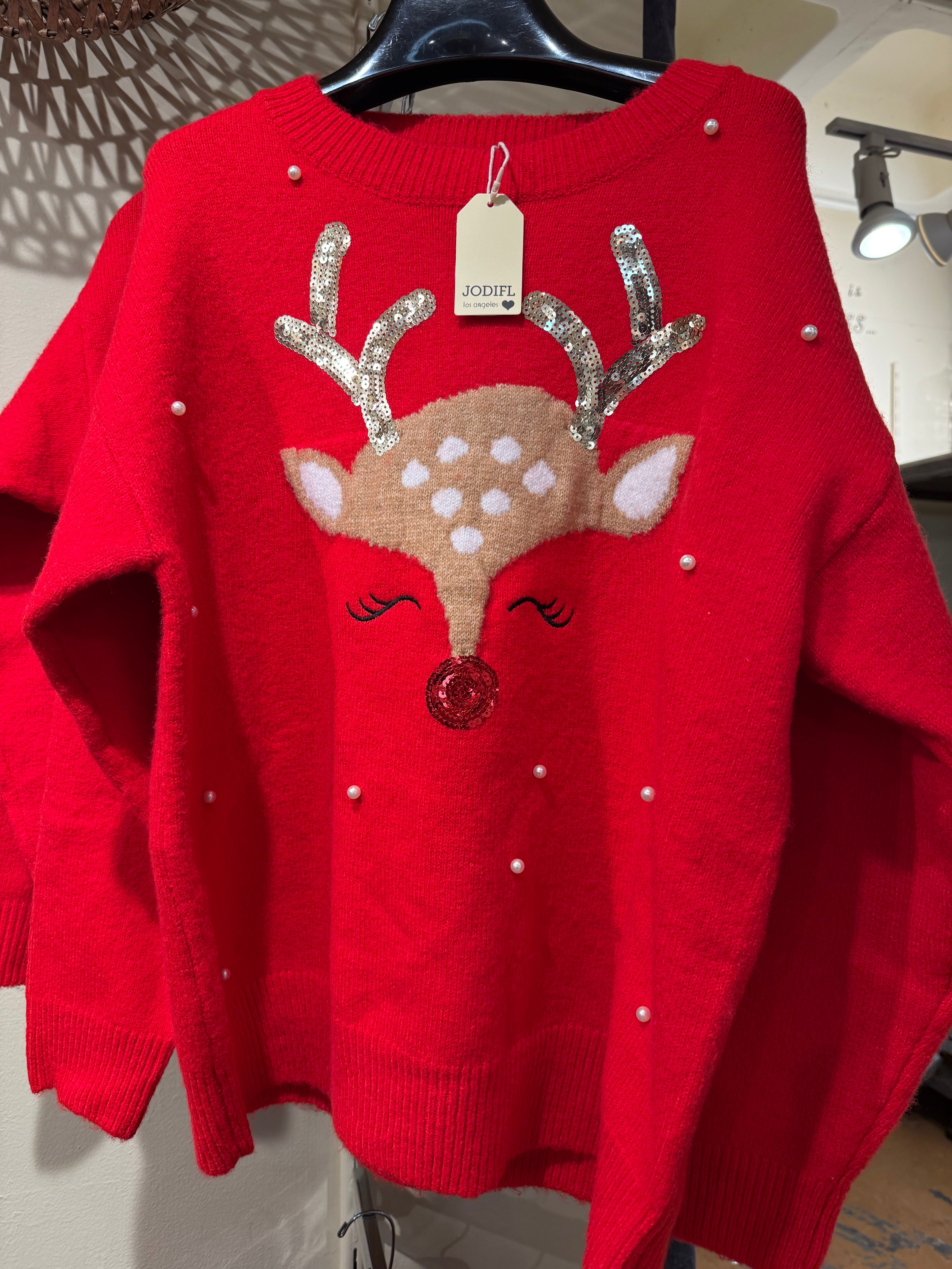 RED REINDEER SWEATER