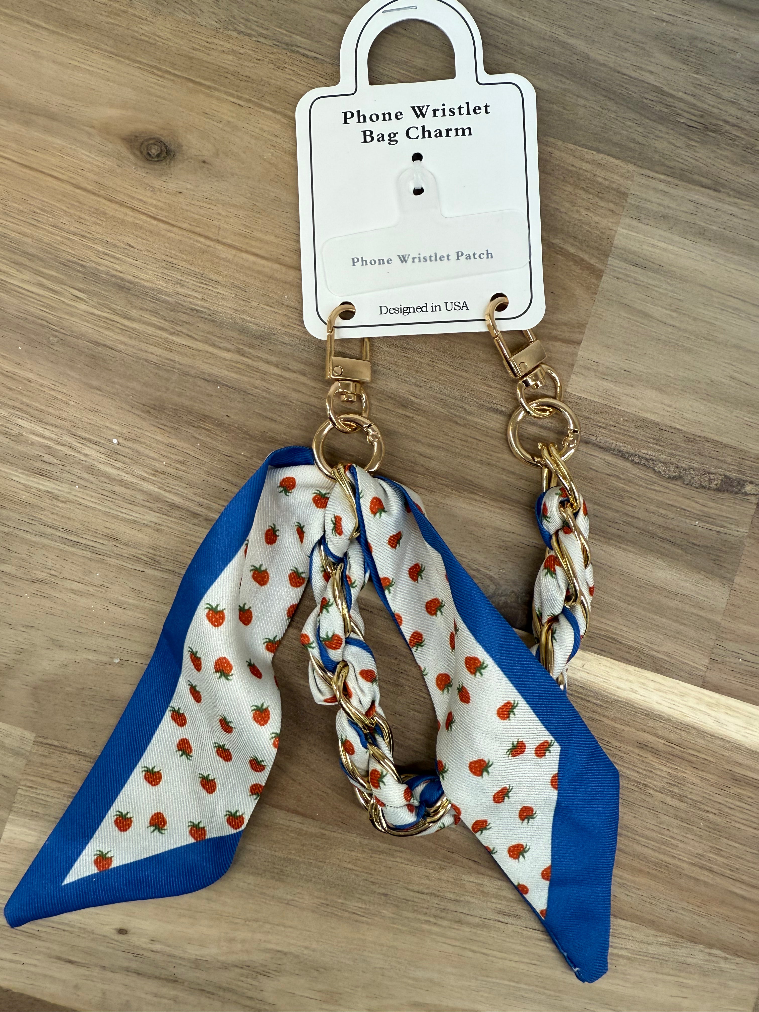 SILK SCARF PHONE HOLDER WRISTLET