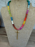 Faith Blush Beaded Necklace