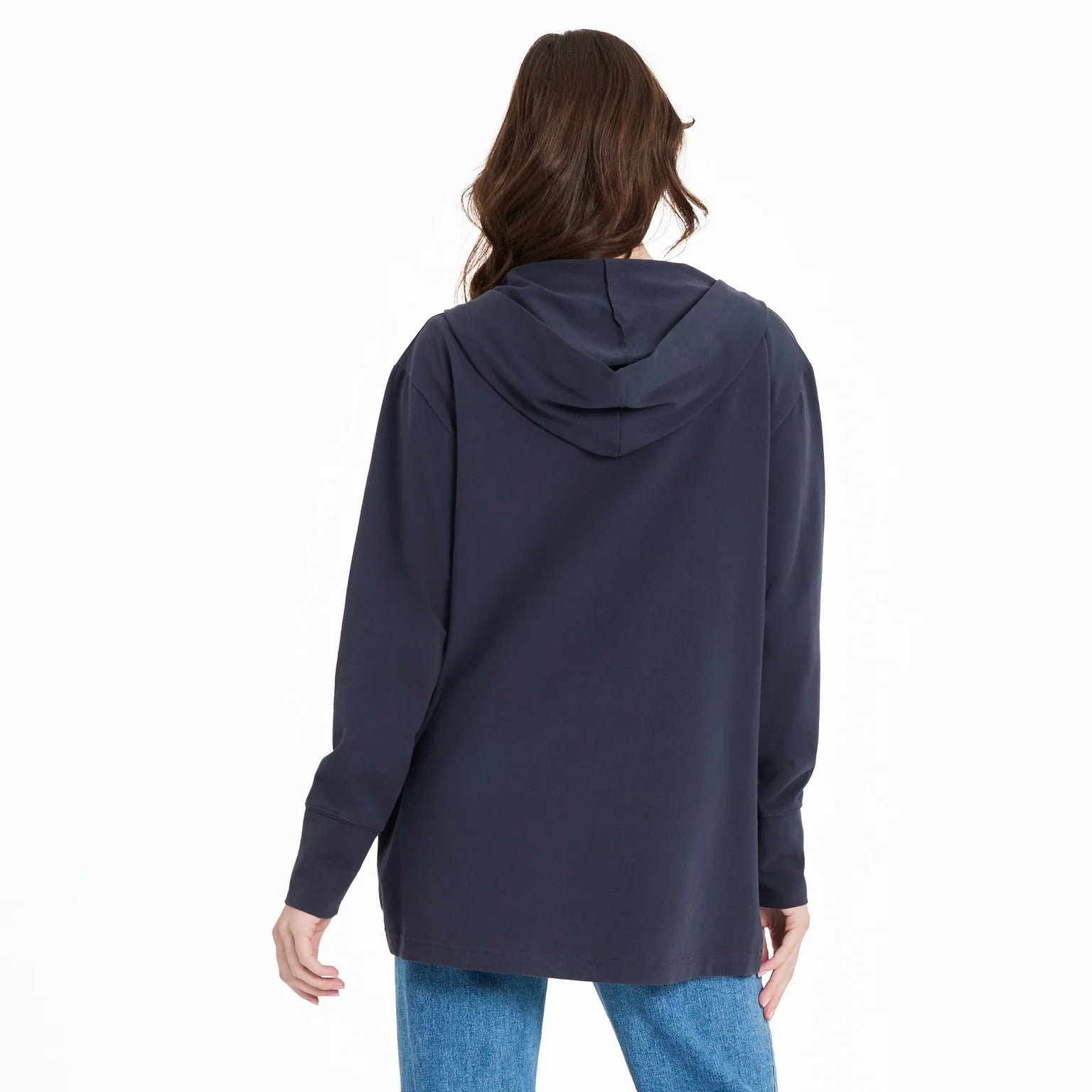 LIFE IS GOOD FLEX OPEN CARDIGAN INKWELL BLUE - SIZE:LARGE