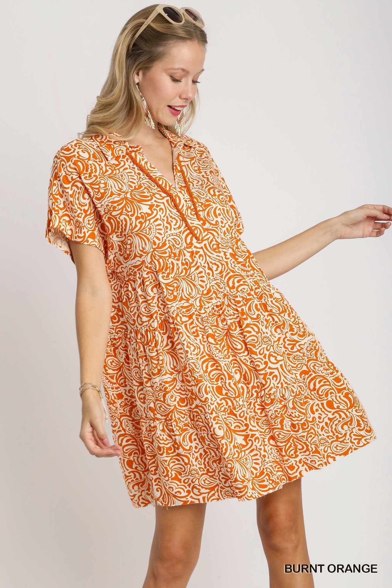 Paisley Dress Orange