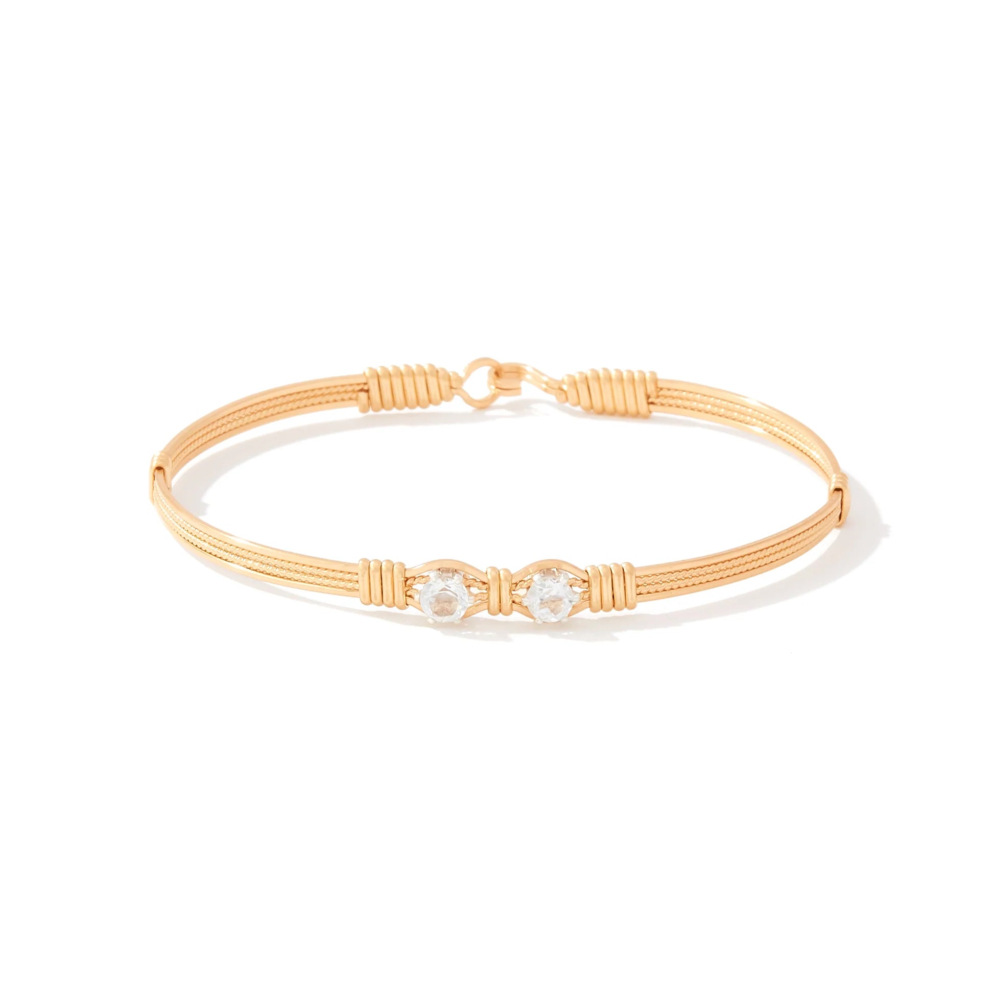 YOU ARE MY SUNSHINE BRACELET - 2 STONE W/ WHITE TOPAZ