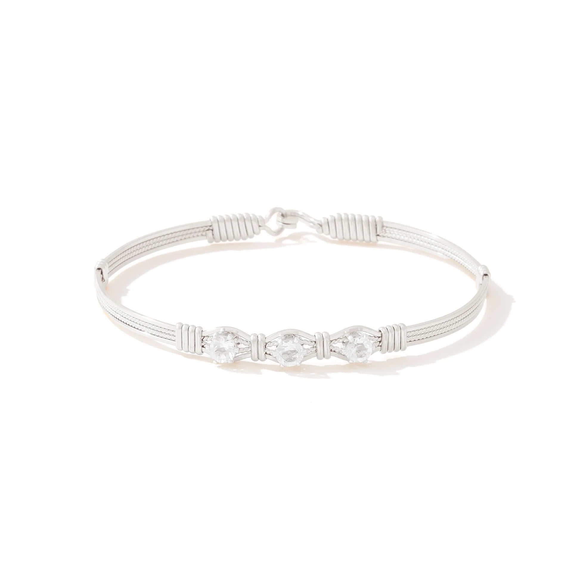 YOU ARE MY SUNSHINE BRACELET - 3 STONE W/ WHITE TOPAZ
